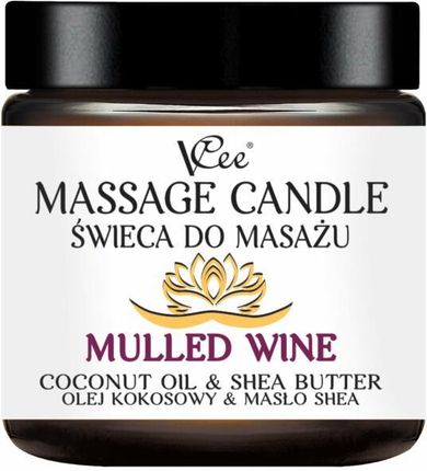 Vcee Świeca Do Masażu Grzane Wino Massage Candle Mulled Wine Coconut Oil & Shea Butter 80 G