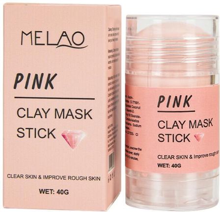 Melao Glinkowa Maska W Sztyfcie Do Twarzy Różowa Pink Clay Mask Stick 40 G