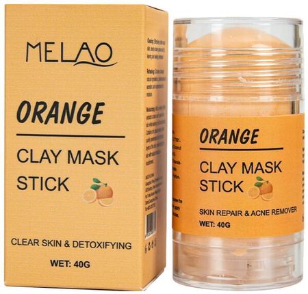 Melao Glinkowa Maska W Sztyfcie Do Twarzy Pomarańcza Orange Clay Mask Stick 40 G