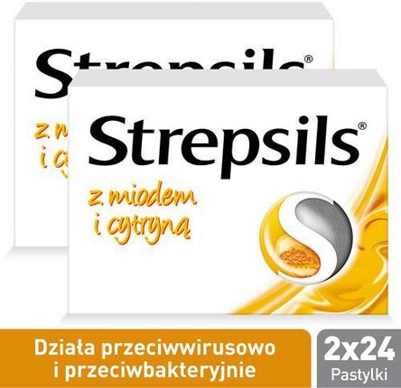 Strepsils miód + cytryna 2x24pastylki
