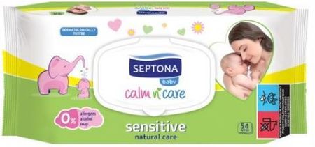 Septona Baby Sensitive chusteczki nawilżane 54 szt