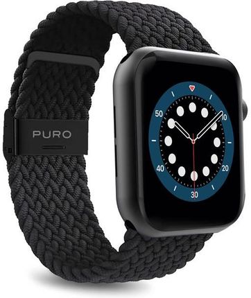 Puro Loop Band - Pleciony pasek do Apple Watch 38/40/41 mm (czarny) (AW40LOOPBLK)