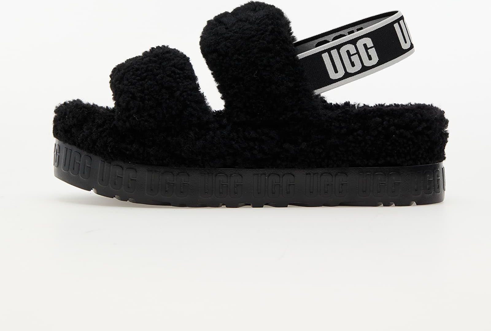UGG W OH FLUFFITA オー フラッフィータBLACK M2696 kapcie-ugg-w-oh-fluffita-