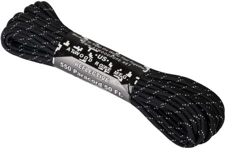 Helikon-Tex Linka 550 Paracord Reflective (50ft) - Czarna