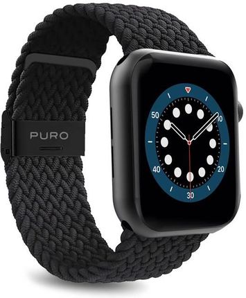 Puro Loop Band - Pleciony pasek do Apple Watch 42/44/45 mm (czarny) (AW44LOOPBLK)
