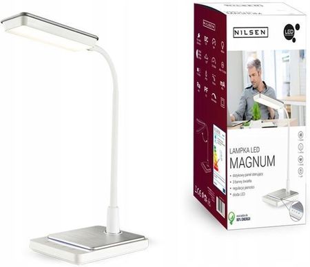 Inq Lampka biurkowa LED Magnum Nilsen biała BL017