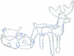 Zdjęcie Springos Renifer Led 150Cm Z Saniami Biały Zimny Niebieski Flash 31343 - Tychy