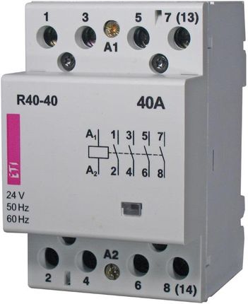 ETI stycznik modułowy 40A 4 styki zwierne 3 mod. 4 bieg. R 40-40 230V 002463410