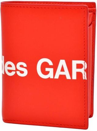 Comme Des Garçons Portfele Portfel Ogromne Logo Czerwona Skóra