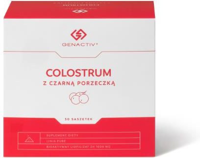 Genactiv Colostum z czarną porzeczką (Immuno Colostrum Active) proszek doustny saszetki 30x1000 mg