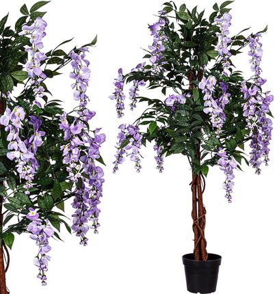Plantasia Sztuczne Drzewo Glicynia Fioletowa 120 Cm Kwiat 2931