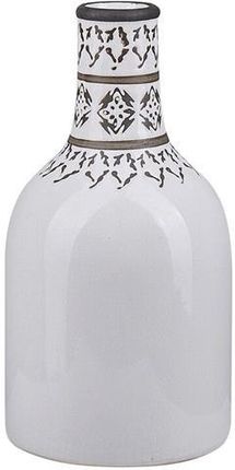 Beliani Wazon na kwiaty dekoracyjny ceramiczny styl vintage pęknięcia biały Ankon