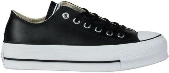 converse platform leather low top