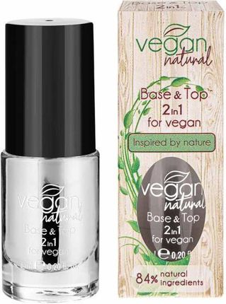 Vegan Natural Baza I Top 2 W 1 Do Paznokci   Base & Top 2In1 For Vegan 6 ml
