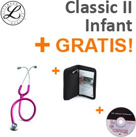Stetoskop 3M Littmann Classic II Infant + ETUI i płyta szkoleniowa CD - Edycja limitowana: Rainbow Edition - Malinowy (ref. 3M 2157)