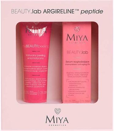 Zestaw Miya Beauty.Lab Argireline Peptide Mybeautypeeling Naturalny Peeling Enzymatyczny 60 Ml + Beauty.Lab Serum Wygładzające Antiaging 30 Ml