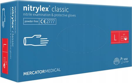 Mercator Medical Rękawice Nitrylowe Nitrylex Classic White L 100 S.