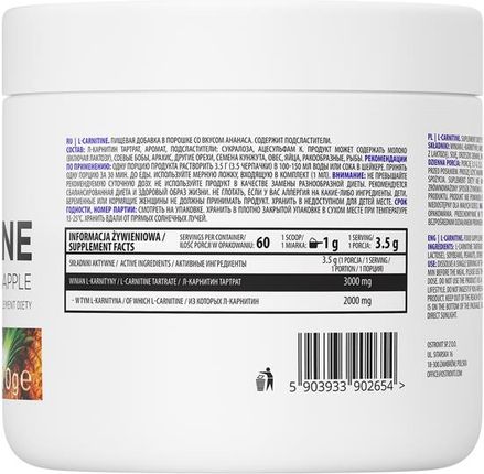 ostrovit l-carnitine 210g Ostrovit L Karnityna 210G Ananas