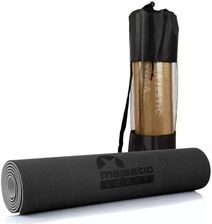Zdjęcie Mata do ćwiczeń Majestic Yoga 183x61x0,6 cm szara - Koronowo