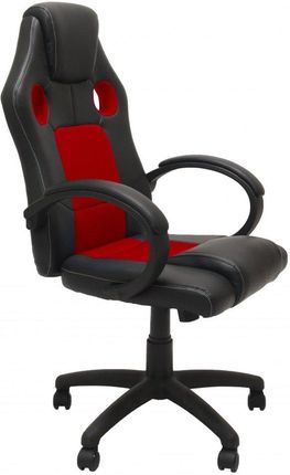 Fotel Obrotowy Krzesło Enzo Czerwono Czarny