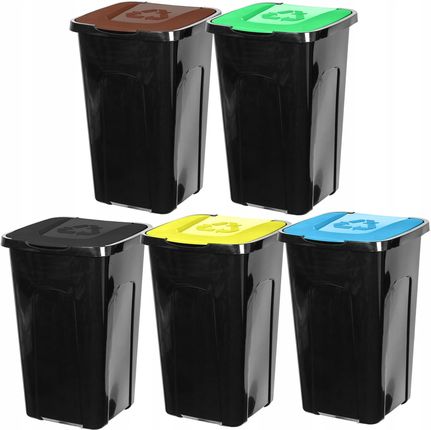 Artgos Zestaw Koszy Na Śmieci Do Segregacji Odpadów 5X50L