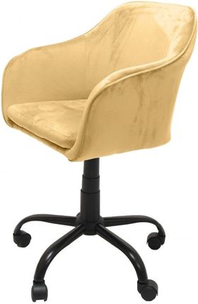 Fotel Obrotowy Krzesło Marlin Tkanina Żółty