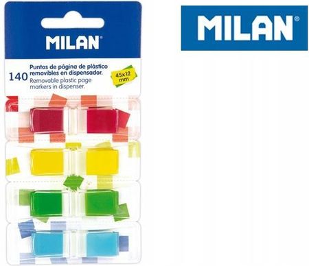 Milan Indeksy Transparentne 45Mmx12Mm Fluo 4 Kolor