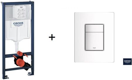 Grohe Stelaż Rapid SL do WC ściennego + Skate Cosmopolitan przycisk spłukujący biel alpejska (38536001+38732SH0)