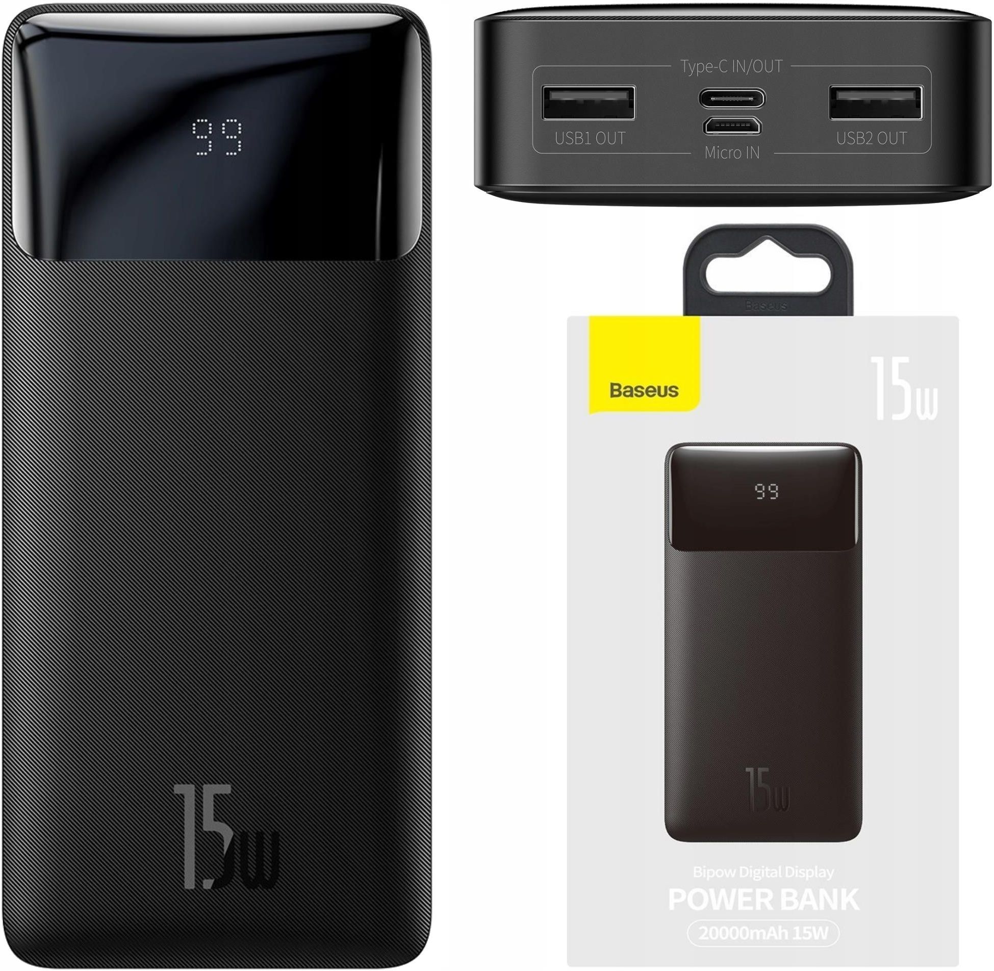 Baseus Bipow 20000MAH 15W (PPDML-J01) - zdjęcie 1 Baseus Bipow 20000MAH 15W (PPDML-J01)