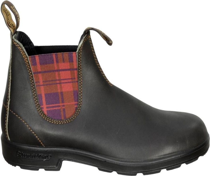 Blundstone COLOURED ELASTIC SIDED BOOT Beatles 2100 Burgundy Tartan ...