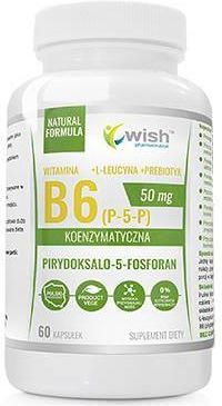 Wish Pharmaceutical Vitamin B6 50mg + L-Leucyna Probiotyk 120kaps.