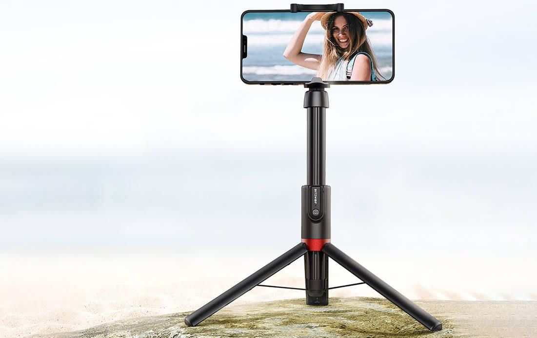 Blitzwolf Selfie Stick, Statyw Bluetooth Bw Bs10 Plus Do Smartfonów