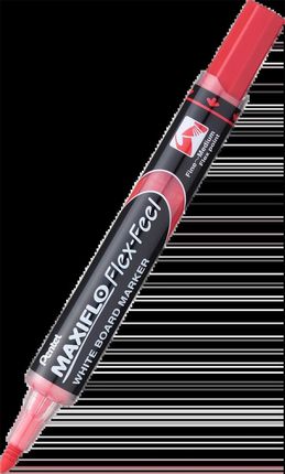 Pentel Marker Z Tłoczkiem Maxiflo Do Białych Tablic Końcówka Flex Feel Kolor Czerwony