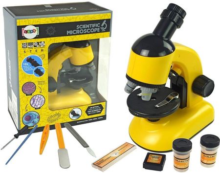 Import Leantoys Mikroskop Dla Małego Naukowca Zestaw Edukacyjny Żółty