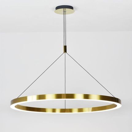 Mcodo Designerska lampa led Modena ze złotym ringiem 120cm moc 60W z ciepłą barwą 3000K (P05161200A)