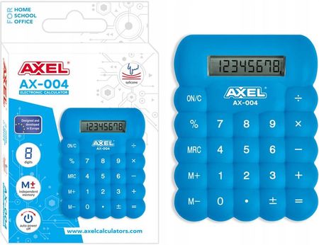 Axel Kalkulator Ax-004 Silikon Niebieski Pudełk... 457667