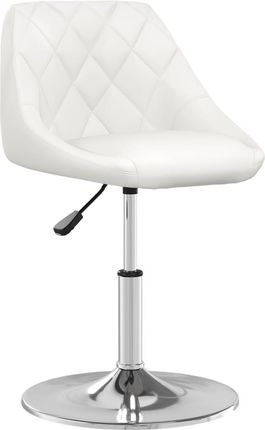 Vidaxl Krzesło Biurowe Białe Sztuczna Skóra