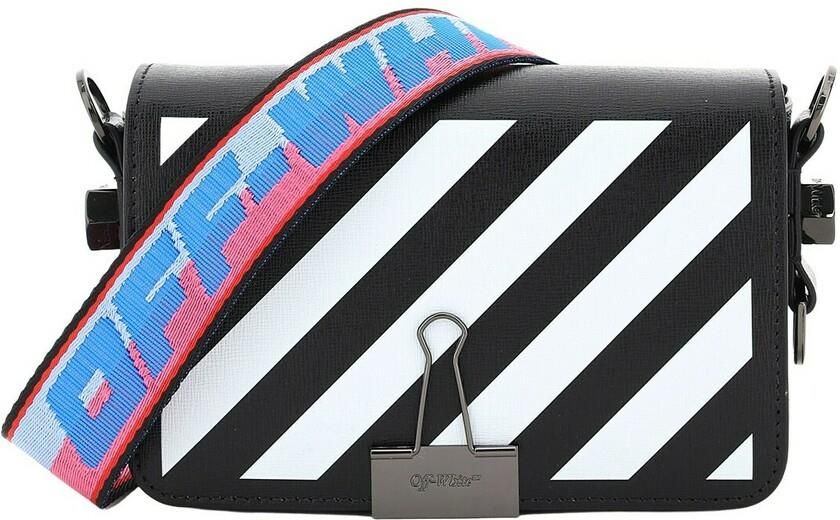 OFF-WHITE Mini Diag Flapオフホワイト ショルダーバッグ Off White Off White, Mini diag flap binder clip shoulder bag