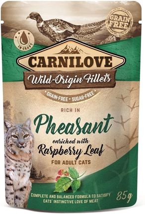 Carnilove Cat Pouch Pheasant Raspberry Leaves 12x85g