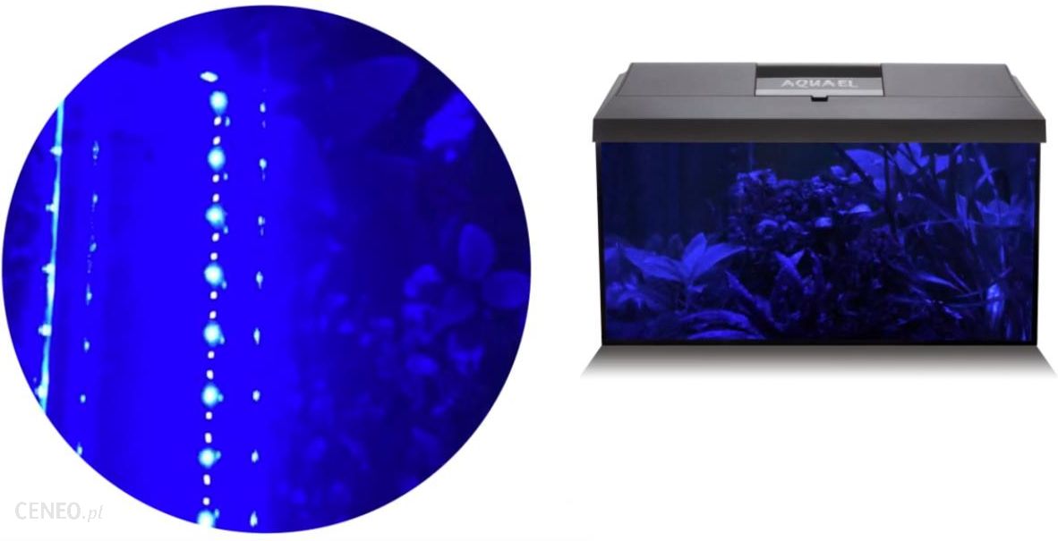 Aquael Zestaw Akwarium Leddy Set 60 2.0 DAY&NIGHT 60x30x30 54L LED Czarny
