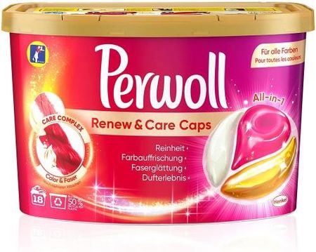 Henkel Perwoll Renew & Care Caps Do Koloru 18szt.
