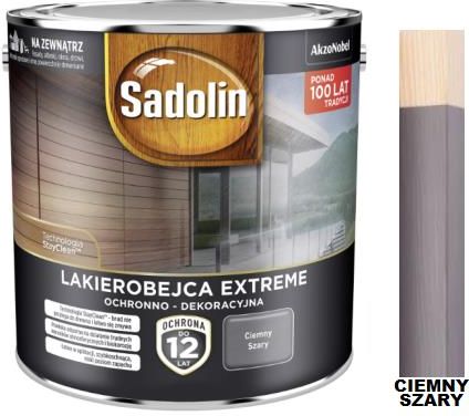 Sadolin Extreme Lakierobejca Ochronna 2,5L Szary Ciemny