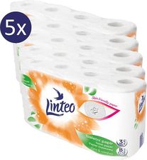 LINTEO papier toaletowy biały 5 x 8 rolek 3-warstwowy - Papiery toaletowe
