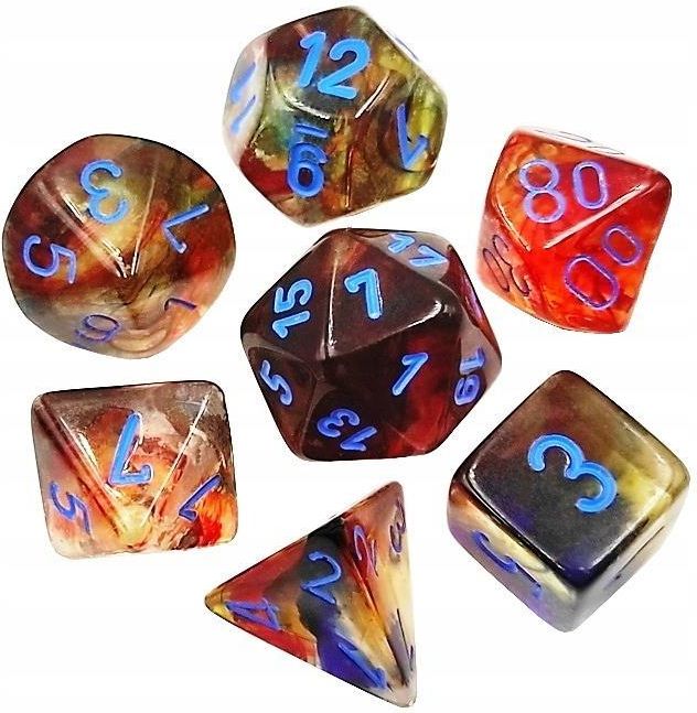 Chessex Kości Rpg 7 Szt Nebula Primary Blue Ceny I Opinie Ceneo Pl