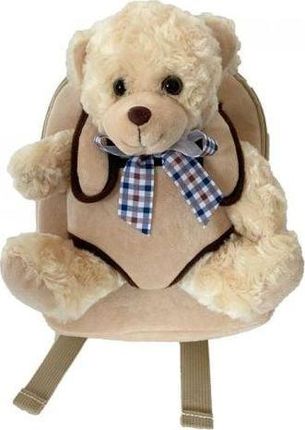 Habarri Beżowy Plecaczek Z Odpinanym Beżowym Misiem Teddy Bear