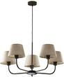 TK Lighting Chicago Lampa Wisząca 5-Punktowa Czarna/Len 3989 Tk3989