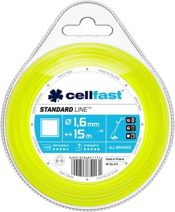 Cellfast Żyłka tnąca STANDARD kwadrat 1,6 mm 15m (35011)