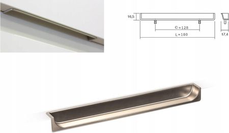 UCHWYT VIEFE 0094/0128 HIDE STAL SZLACHETNA, INOX (0094180Z23)
