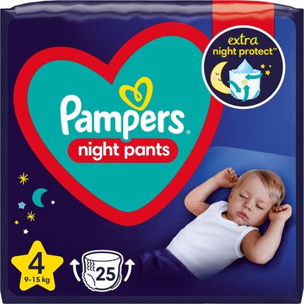 Pampers Night Pants Pieluchomajtki rozmiar 4, 25 szt. 9kg-15kg