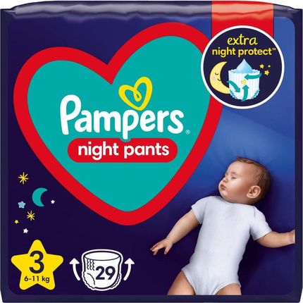 Pampers Night Pants Pieluchomajtki Rozmiar 3 29Szt.